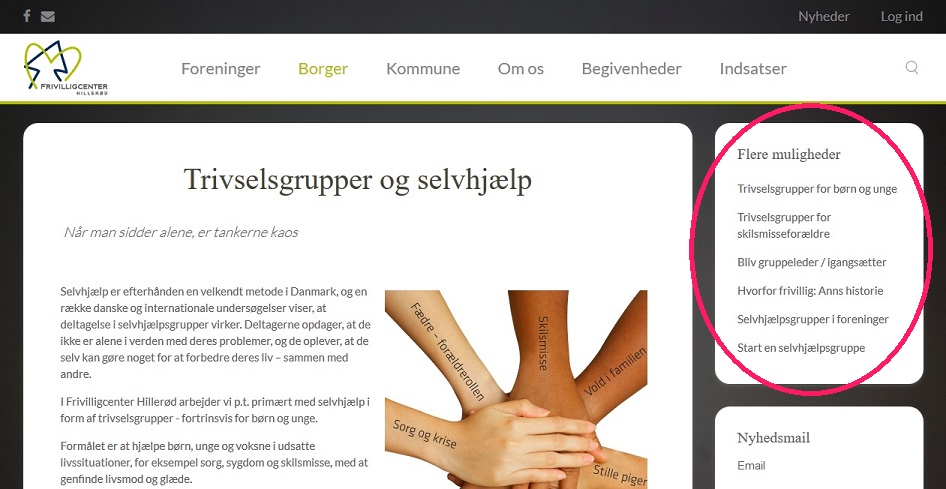 Ny hjemmeside flere muligheder